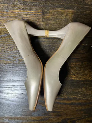 East 5th Women’s 7 Wide Champagne Slip-On Dress Pumps Square Toe Block Heel thumbnail 5