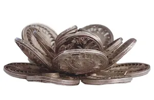 Vintage Handmade Sterling Silver Vintage Dark Tone Filigree Flower Motif Pendant thumbnail 3