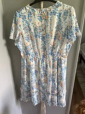 Shein Blue Floral Dress thumbnail 2