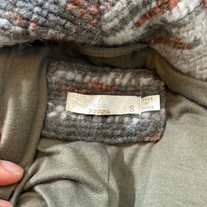 Prana Arria Wool‎ Blend Marble Chunky Knit Collared Jacket Size Small thumbnail 4