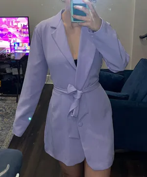 Boohoo Lilac Blazer Dress thumbnail 1