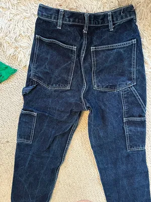 Brandy Melville J Galt Dark Wash Cargo Carpenter Jeans thumbnail 3