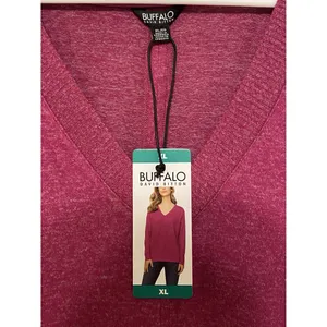 New NWT Buffalo David Bitton Purple Super Soft V-Neck Long‎ Sleeve Top Size XL thumbnail 3