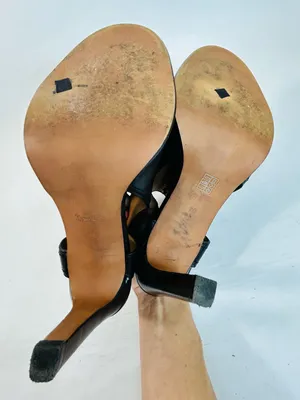 Coach Black Leather High Heel Sandal “Iona” size 10 thumbnail 10