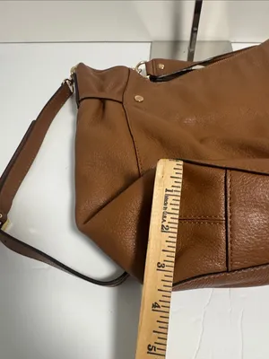 Michael Kors Leather Tassel Fringe Shoulder Bag with Crossbody Strap Brown thumbnail 10