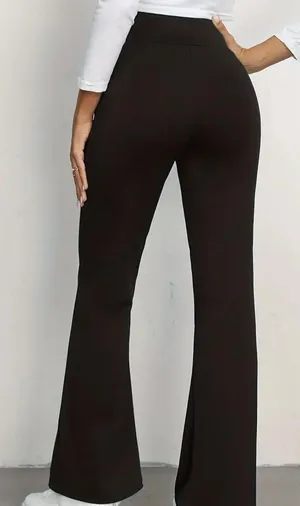 Boutique Women’s Casual Pant High Waisted Flare Workout Leggings  thumbnail 3