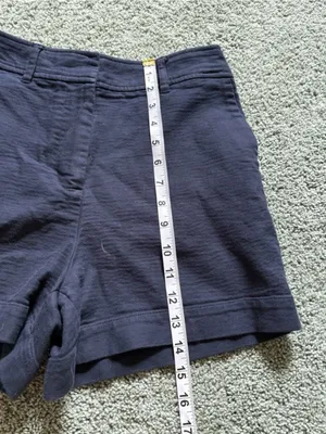 Boden Dark Blue Navy Shorts Womens Size 4 High Rise Preppy Classic thumbnail 3