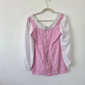 Dolls Kill Baby Pique Your Interest Mini Dress Pink Gingham Lolita Coquette S thumbnail 7
