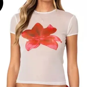 Edikted aloha sheer mesh tee size M thumbnail 1