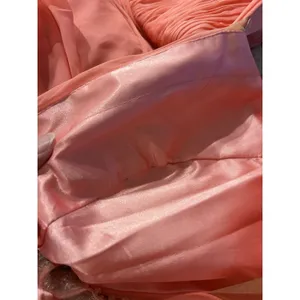 MAC DUGGAL Size 16 Coral Gown Wedding Formal Ball Gown Pleated Bodice Sequins thumbnail 14