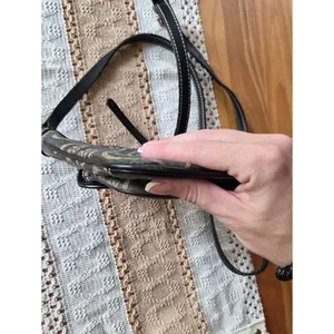 Y2K Dooney & Bourke signature heart monogram Flap canvas crossbody bag purse thumbnail 5