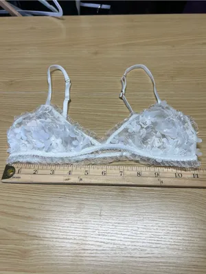 Free People Save the Date Ivory Floral Lace Bralette Bra XS thumbnail 10