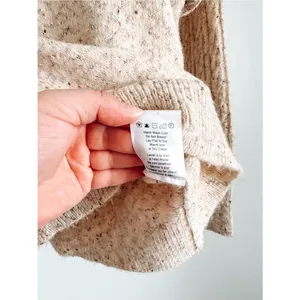 Heartloom Oatmeal Speckled Collared Knit Button Front Sweater Top XS thumbnail 4