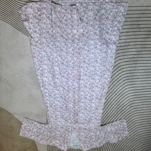 Brooke Wright Floral Kaftan Dress Womens Medium Pink Purple Cotton Linen Maxi‎ thumbnail 7