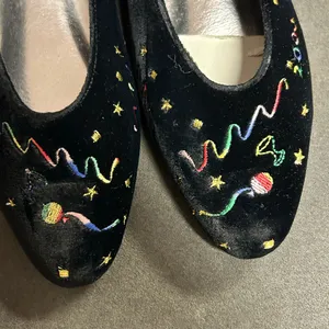 Life Stride Black Flats with Colorful Embroidery thumbnail 3