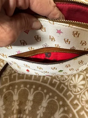 Dooney & Bourke Greta White Signature Print Crossbody with Multicolor Motifs thumbnail 14