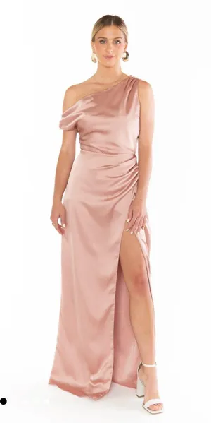 Show Me Your Mumu Rose Gold Satin Dress thumbnail 1
