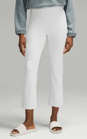Lululemon Ribbed‎ Softstreme Zip-Leg High-Rise Cropped Pant 25" Light Vapor 8 thumbnail 1