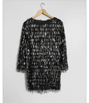 Zara Sequin Fringe Disco Party Mini Dress thumbnail 4