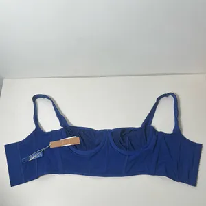 Skims Stretch Satin Corset in Neptune thumbnail 9