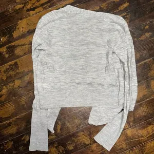 Title Nine light gray athletic drape front S lightweight cardigan thumbnail 3