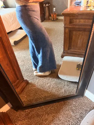 Free People Intimately Wide Leg Lounge Pants Blue High Rise Cozy Soft thumbnail 2