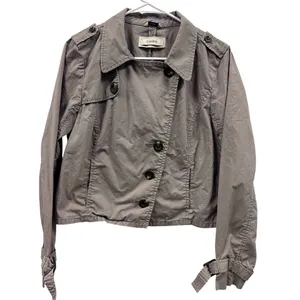 Caslon Cotton Tan Khaki Button Up Lightweight Jacket Imported Womens Large thumbnail 6