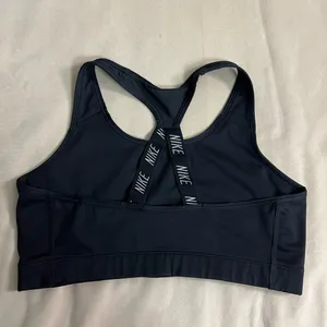 Nike Black Sports Bra | Bold Logo Front | Size Small thumbnail 2