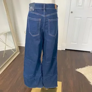 NWT American Eagle Dreamy Drapey Stretch Super High-Waisted Baggy Wide-Leg Jeans thumbnail 7