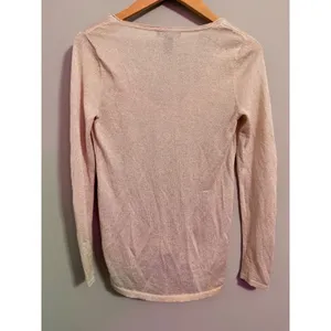 White House Black Market Sparkle V Neck Long Sleeve Sweater Top XS‎ thumbnail 4