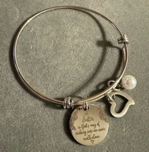 A sister, is God‘s way of making sure we never walk alone bracelet thumbnail 1