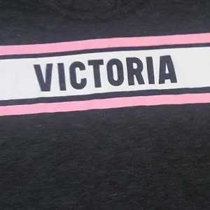 Victoria's Secret Grey Pink Tee Shirt Top Oversized M v6x thumbnail 3