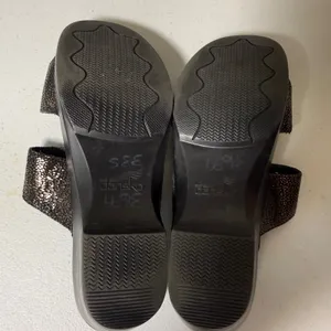 Dansko Black Leather Slide Sandals Women 40‎ US 9.5 10 Comfort Buckle Shoes thumbnail 3