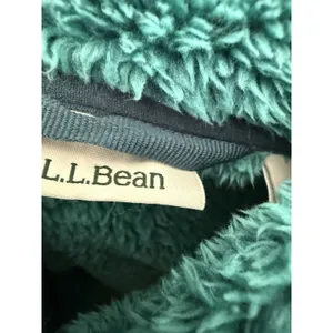 LL Bean Fleece Jacket Womens 1X‎ Teal Excellent High Pile Sherpa Full Zip thumbnail 4