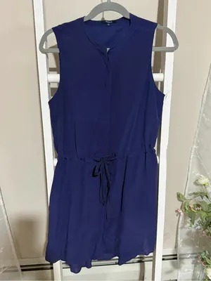 Madewell Navy Sleeveless Tie-Waist Coverup Dress thumbnail 2