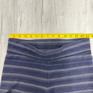 Aerie Blue Striped High Rise Full Length Skinny Cotton Blend Leggings Medium thumbnail 6