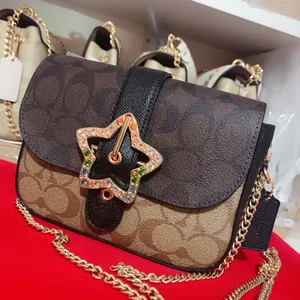 NWT COACH Gemma Blocked Signature Canvas With Star Buckle Crossbody Bag C7013 thumbnail 1