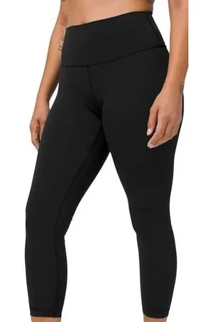 Lululemon Womens Leggings 18 Black Wunder Train High-Rise Crop 21 Activewear thumbnail 1