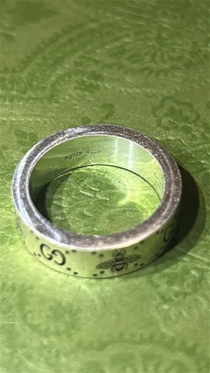 Gucci GG Signature Bee 6MM Silver 925 Semi Shiny Ring thumbnail 5