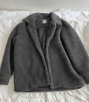 Princess Polly Gray Teddy Coat thumbnail 1