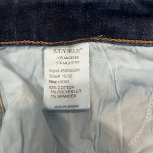 Judy Blue Straight Fit Dark Blue Denim Jeans thumbnail 6