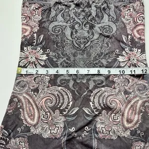 Windsor Strapless Midi Dress Small Boho Paisley Print Suede Effect Y2K 90s USA thumbnail 12