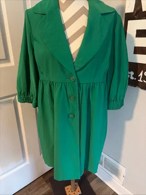 Nine West New!Green Button-Front Women's jacket size L thumbnail 1