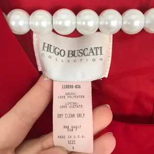 Vintage Hugo Buscati Collection Red Flattering Y2K Style Dress Size 4 thumbnail 8
