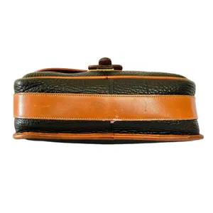 Vintage Dooney & Bourke Black AWL British Tan Leather Equestrian Shoulder Bag thumbnail 7