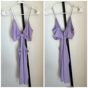Alice + Olivia Havannah Purple Cut Out Dress mini size 4 thumbnail 2