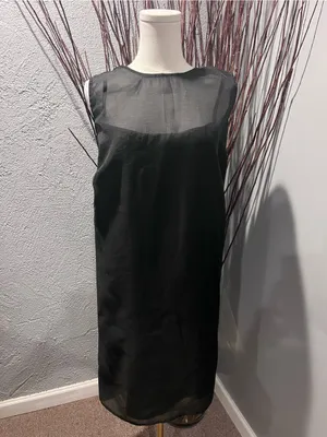 🌺A New Day Black Organza Shift Dress Size Xxl Nwt🌺 thumbnail 2