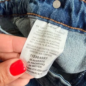 Wrangler Women's High Waisted Asymmetrical Button Front Denim Skort Size 26 thumbnail 5