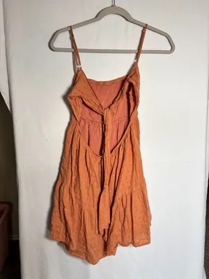 Princess Polly orange gauze tie-back mini dress size US 6 thumbnail 5