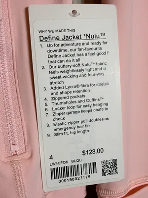 Lululemon Define Jacket Nulu Women's 4 Blush Quartz Pink Athletic Workout NWT thumbnail 12